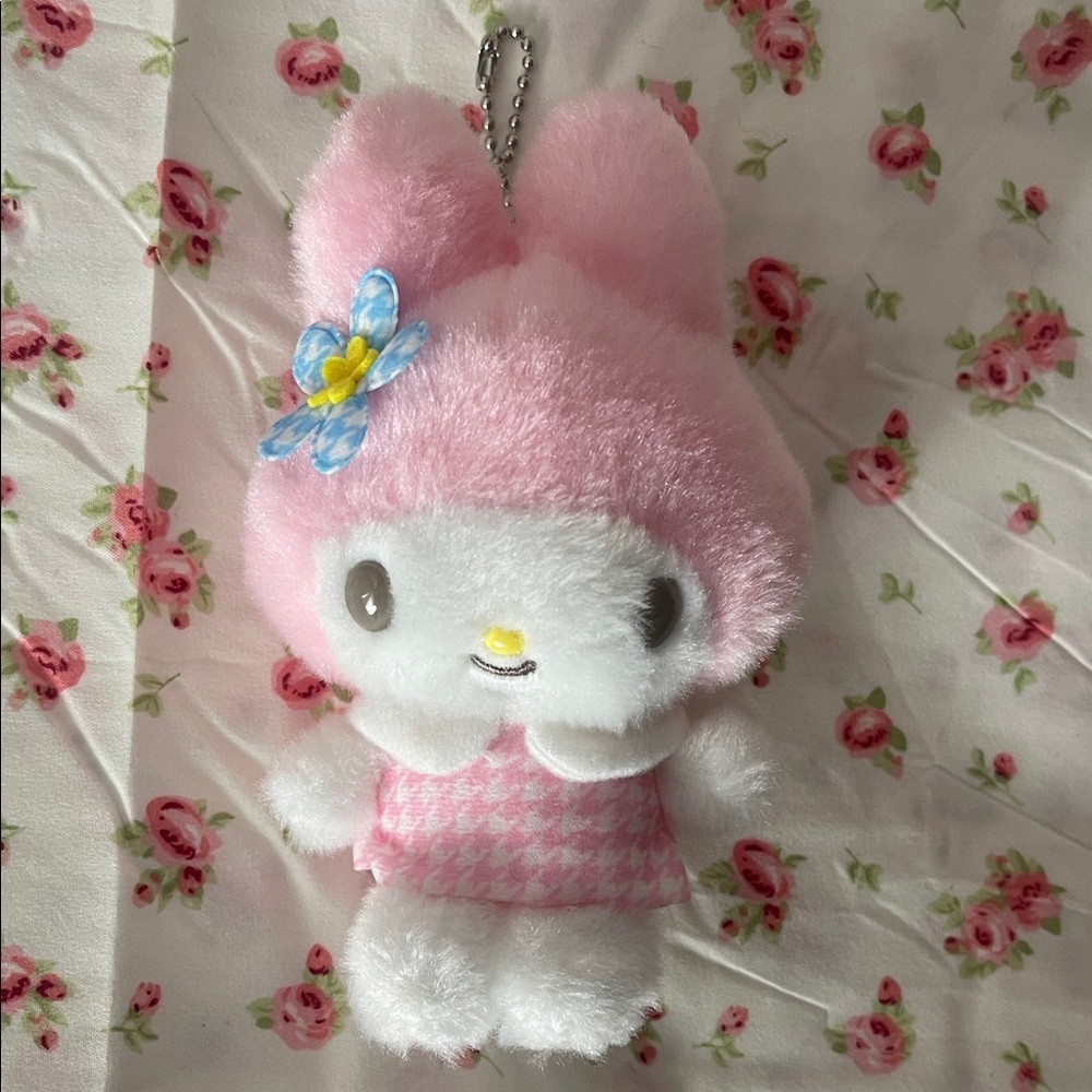 Sanrio Character My Melody Mascot Chain (Kaohana) Flower Plush Doll
